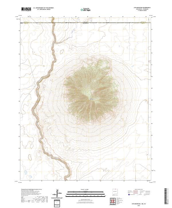 US Topo 7.5-minute map for Ute Mountain NMCO