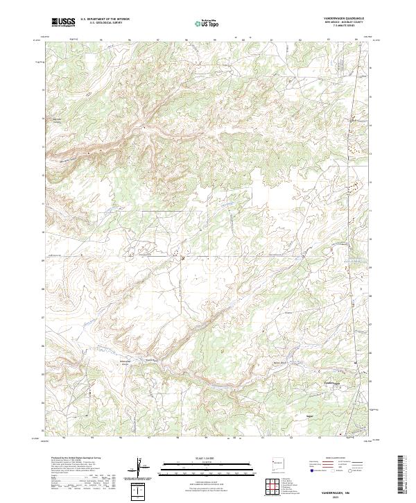 US Topo 7.5-minute map for Vanderwagen NM
