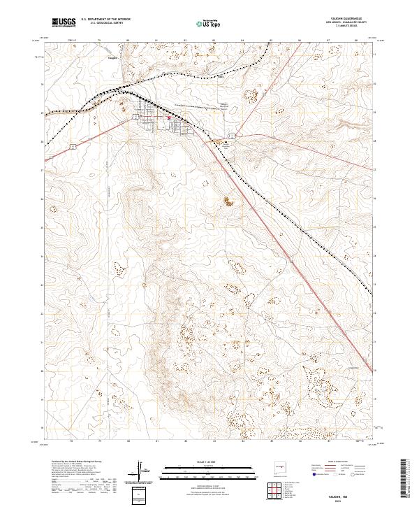 US Topo 7.5-minute map for Vaughn NM
