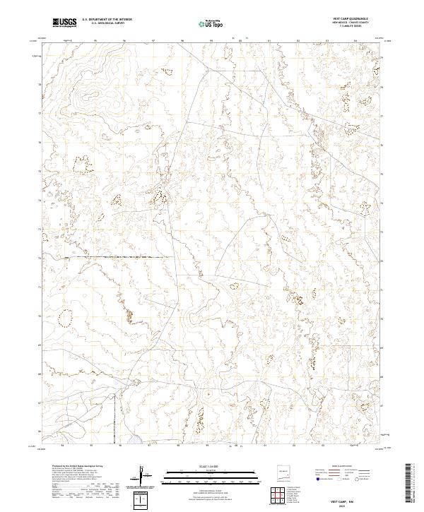 US Topo 7.5-minute map for Vest Camp NM