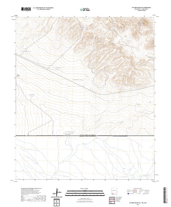 US Topo 7.5-minute map for Victorio Ranch SE NMCHH