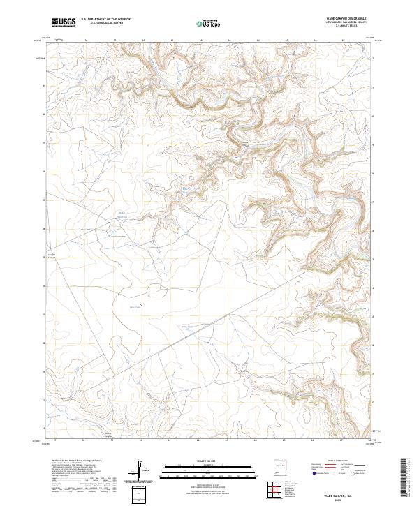 US Topo 7.5-minute map for Wade Canyon NM