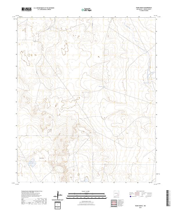 US Topo 7.5-minute map for Wade Ranch NM