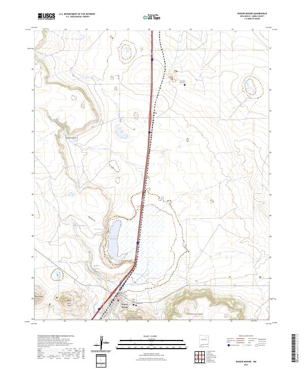 US Topo 7.5-minute map for Wagon Mound NM