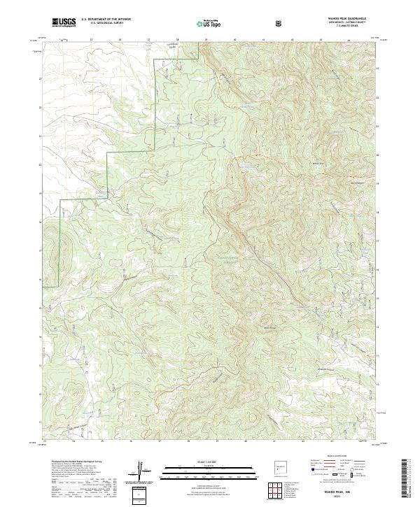 US Topo 7.5-minute map for Wahoo Peak NM