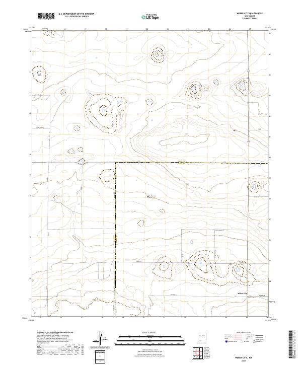 US Topo 7.5-minute map for Weber City NM