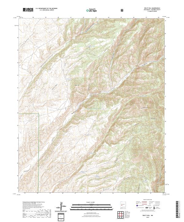 US Topo 7.5-minute map for Welty Hill NM