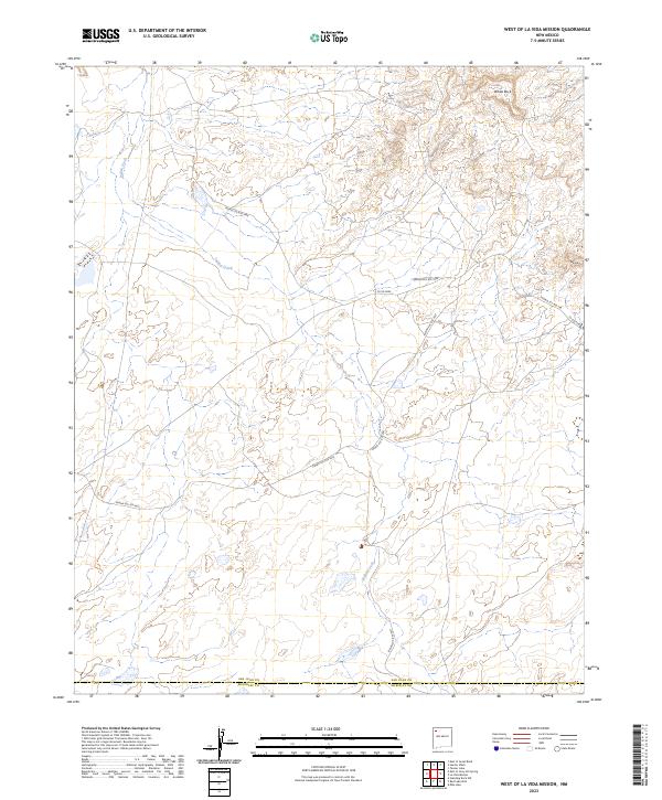 US Topo 7.5-minute map for West of La Vida Mission NM