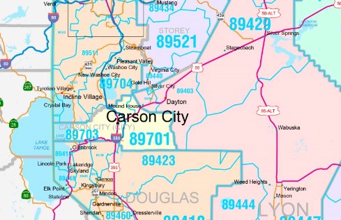 Color Cast Style Wall Map of Nevada