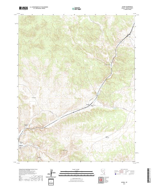 US Topo 7.5-minute map for Acoma NV