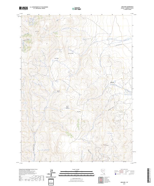 US Topo 7.5-minute map for Adelaide NV