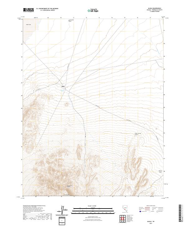 US Topo 7.5-minute map for Alkali NV