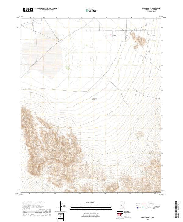 US Topo 7.5-minute map for Amargosa Flat NV