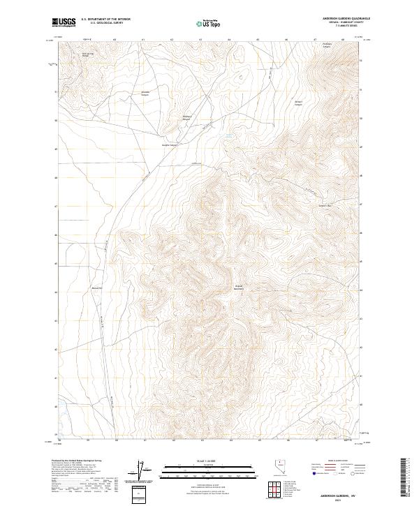 US Topo 7.5-minute map for Anderson Gardens NV