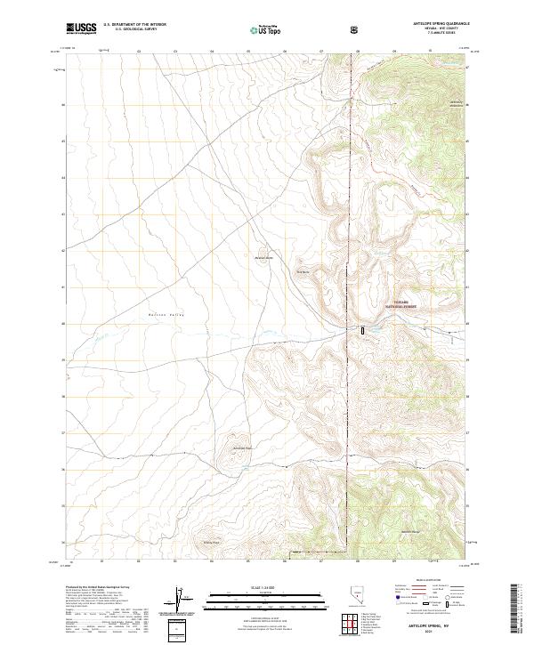 US Topo 7.5-minute map for Antelope Spring NV