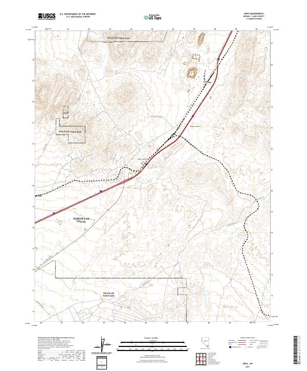 US Topo 7.5-minute map for Apex NV
