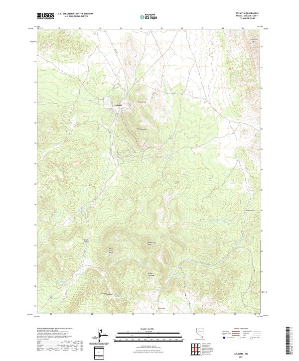 US Topo 7.5-minute map for Atlanta NV