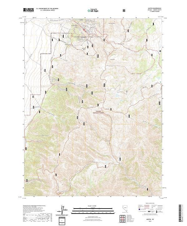 US Topo 7.5-minute map for Austin NV