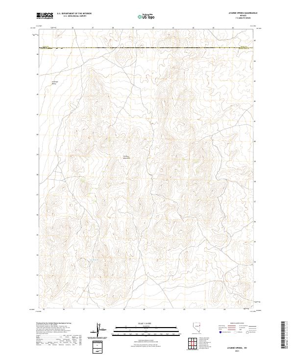 US Topo 7.5-minute map for Ayarbe Spring NV