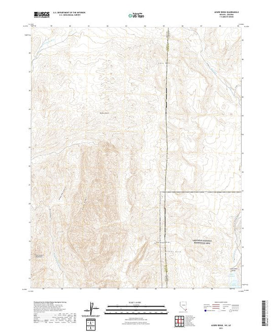 US Topo 7.5-minute map for Azure Ridge NVAZ – American Map Store