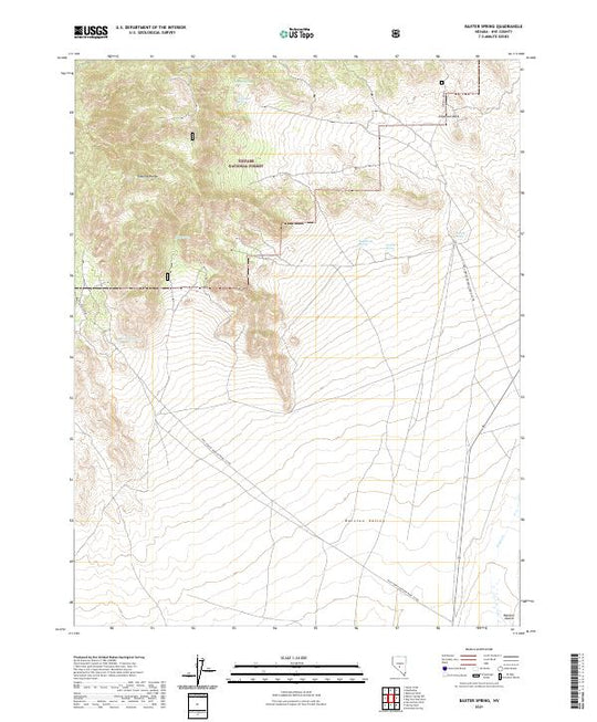 US Topo 7.5-minute map for Baxter Spring NV – American Map Store