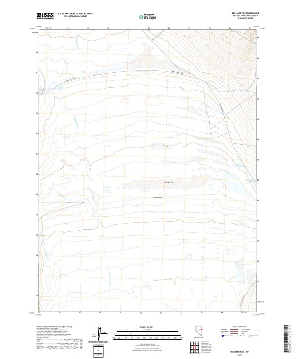 US Topo 7.5-minute map for Big Hard Pan NV