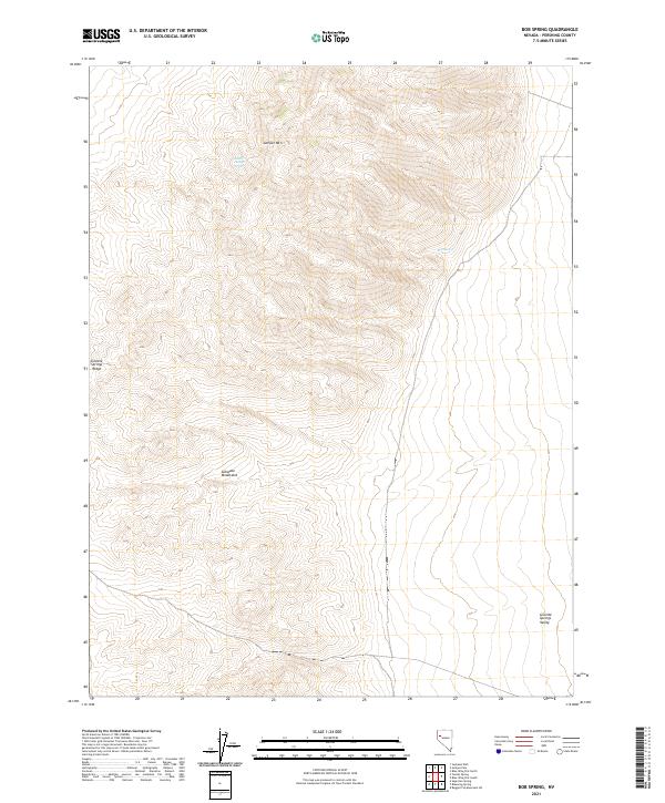 US Topo 7.5-minute map for Bob Spring NV