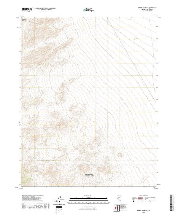 US Topo 7.5-minute map for Bonnie Claire SE NV