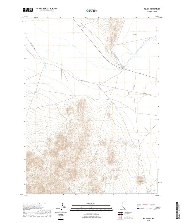 US Topo 7.5-minute map for Bottle Hill NV