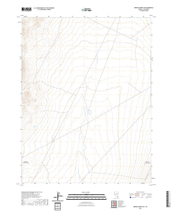 US Topo 7.5-minute map for Brown Summit SW NV