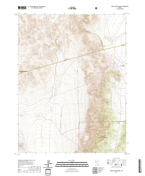 US Topo 7.5-minute map for Burnt Cabin Summit NV