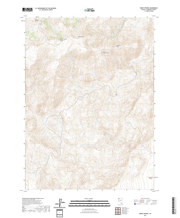 US Topo 7.5-minute map for Burnt Springs NV