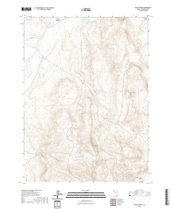 US Topo 7.5-minute map for Butte Spring NV