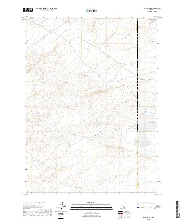 US Topo 7.5-minute map for Button Lake NV