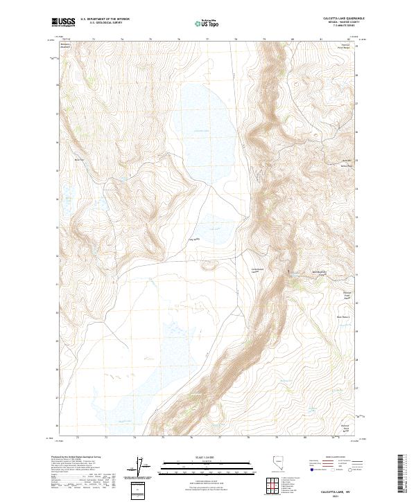 US Topo 7.5-minute map for Calcutta Lake NV