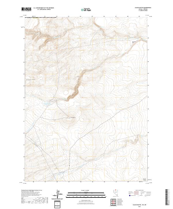 US Topo 7.5-minute map for Calico Butte NVOR
