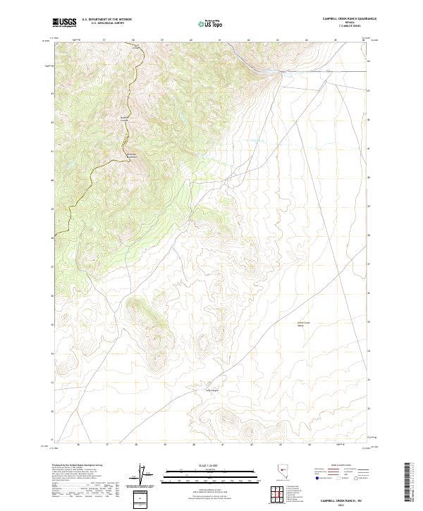 US Topo 7.5-minute map for Campbell Creek Ranch NV