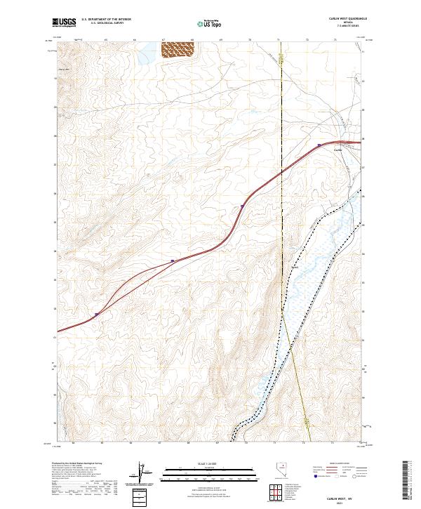 US Topo 7.5-minute map for Carlin West NV