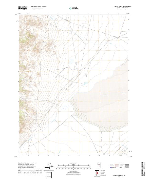 US Topo 7.5-minute map for Carroll Summit SE NV