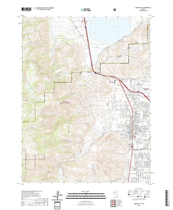 US Topo 7.5-minute map for Carson City NV