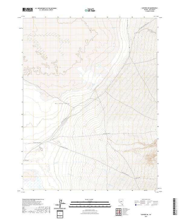 US Topo 7.5-minute map for Carvers NE NV