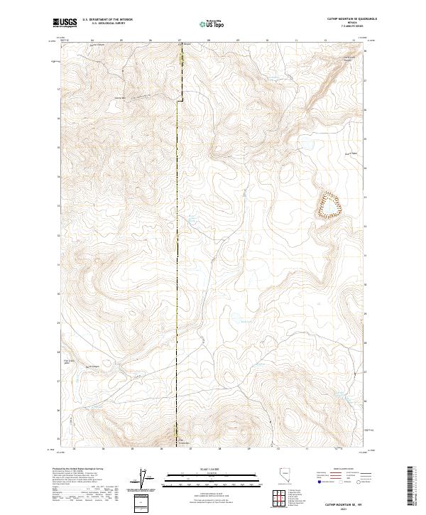 US Topo 7.5-minute map for Catnip Mountain SE NV