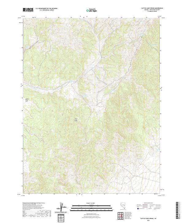 US Topo 7.5-minute map for Cattle Camp Spring NV