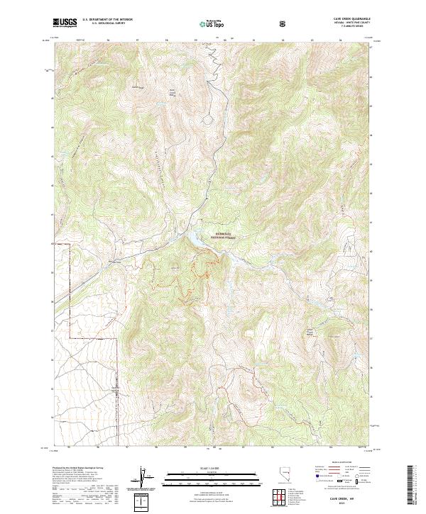 US Topo 7.5-minute map for Cave Creek NV