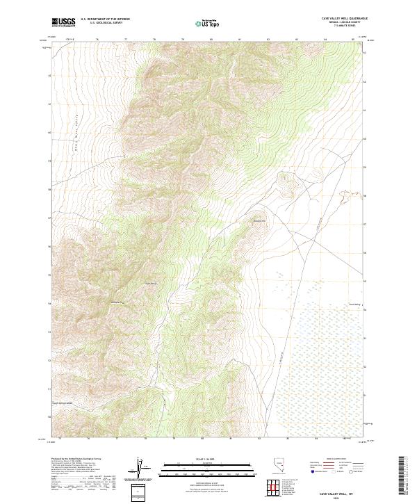 US Topo 7.5-minute map for Cave Valley Well NV