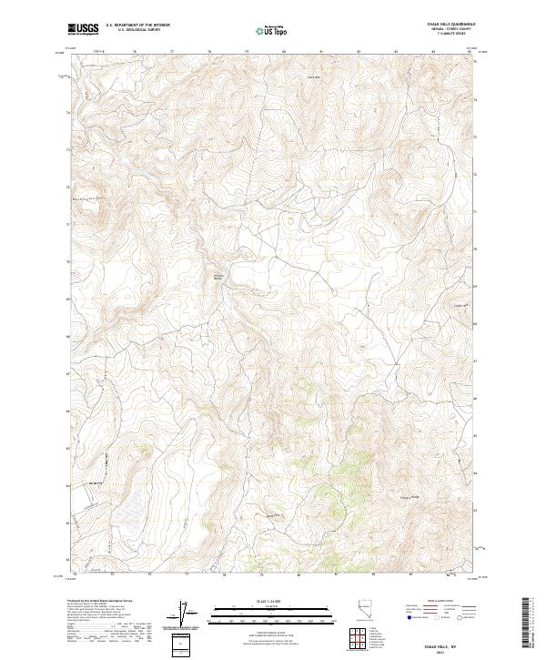 US Topo 7.5-minute map for Chalk Hills NV