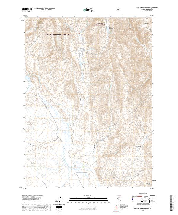US Topo 7.5-minute map for Charleston Reservoir NV