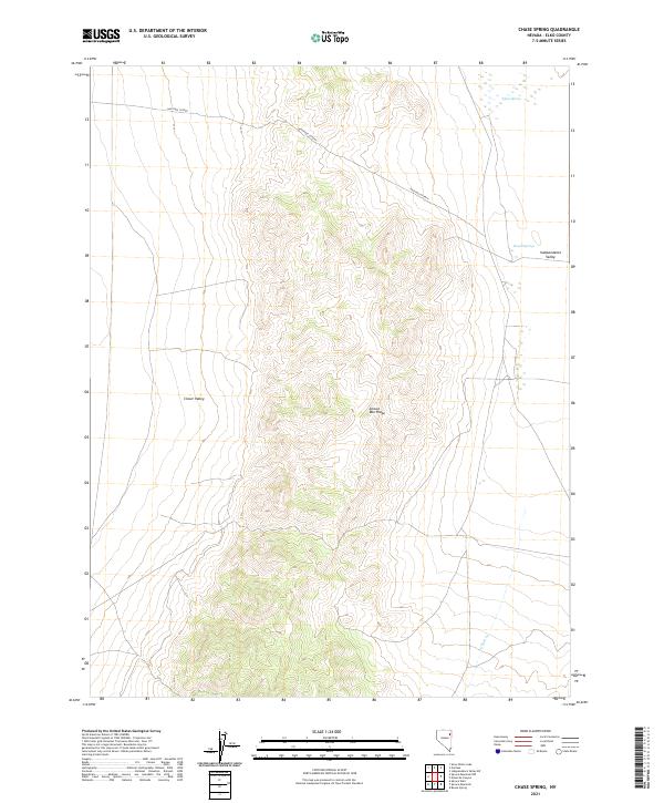 US Topo 7.5-minute map for Chase Spring NV