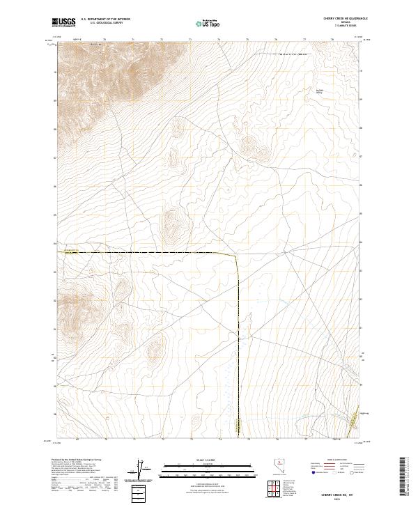 US Topo 7.5-minute map for Cherry Creek NE NV