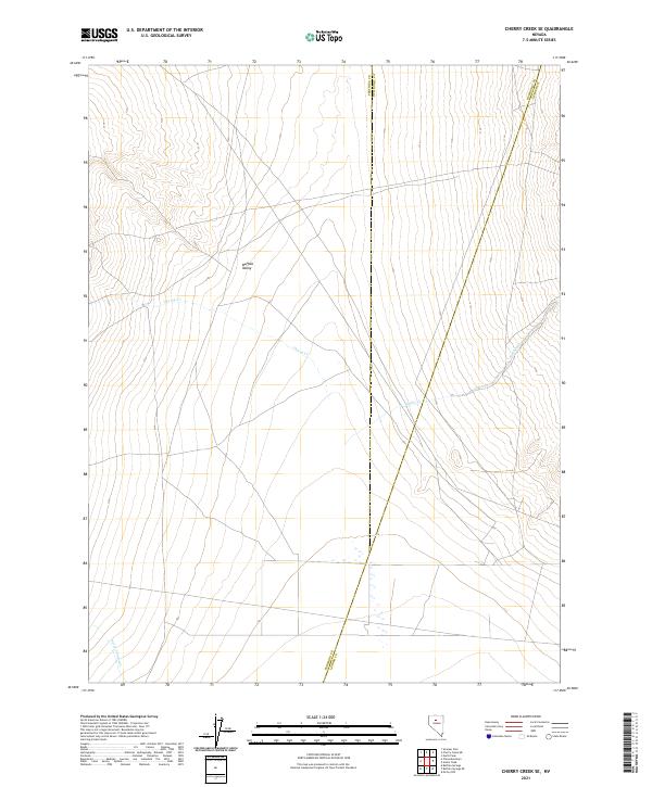 US Topo 7.5-minute map for Cherry Creek SE NV